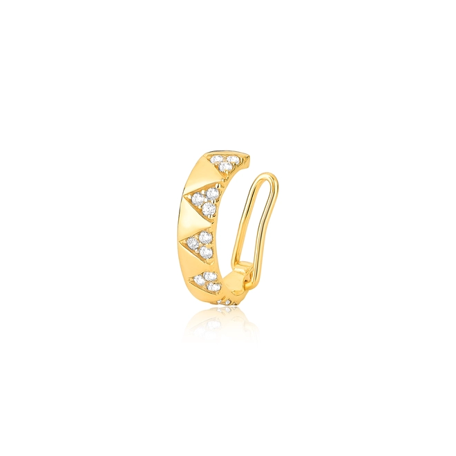 Piercing de orelha For me Triangle prata 925 dourada triângulos de Zircônias 1