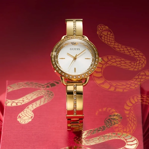 Relógio Guess Edição Limitada Ano Novo Lunar Serpente - GW0856L1 Dourado