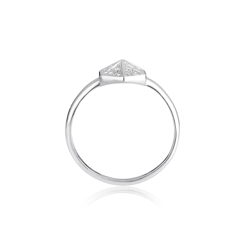 Anel For me Triangle geométrico prata 925 dourada triângulos de Zircônias