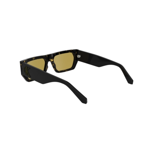 Óculos de Sol Calvin Klein Jeans CKJ24625S 242 55 Acetato Marrom Mesclado com lentes na cor Amarelo
