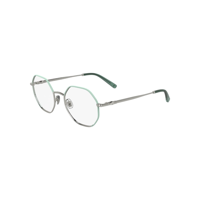 Óculos de Grau Longchamp LO2166 045 51 Metal Prata e Verde 1