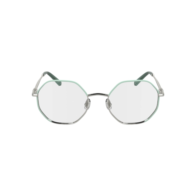 Óculos de Grau Longchamp LO2166 045 51 Metal Prata e Verde 2