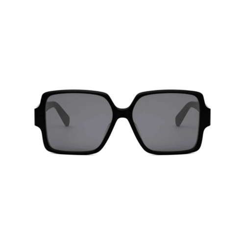 Óculos de Sol Celine Triomphe CL40316U_6001A Acetato Preto com lentes na cor Fumê