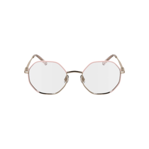 Óculos de Grau Longchamp LO2166 774 51 Metal Dourado e Rosa