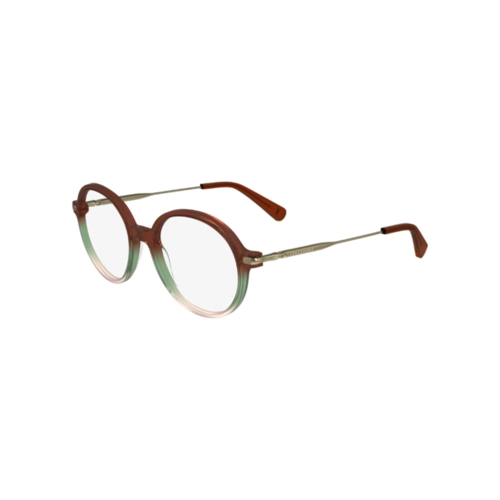 Óculos de Grau Longchamp LO2736 260 50 Acetato Marrom Rosa e Verde