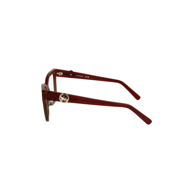 Óculos de Grau Longchamp LO2761 609 53 Acetato Vermelho e Marrom 4