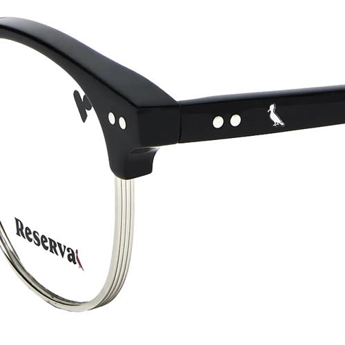 Óculos de Grau Reserva RSV2101 001 50 Metal e Acetato Preto e Prata