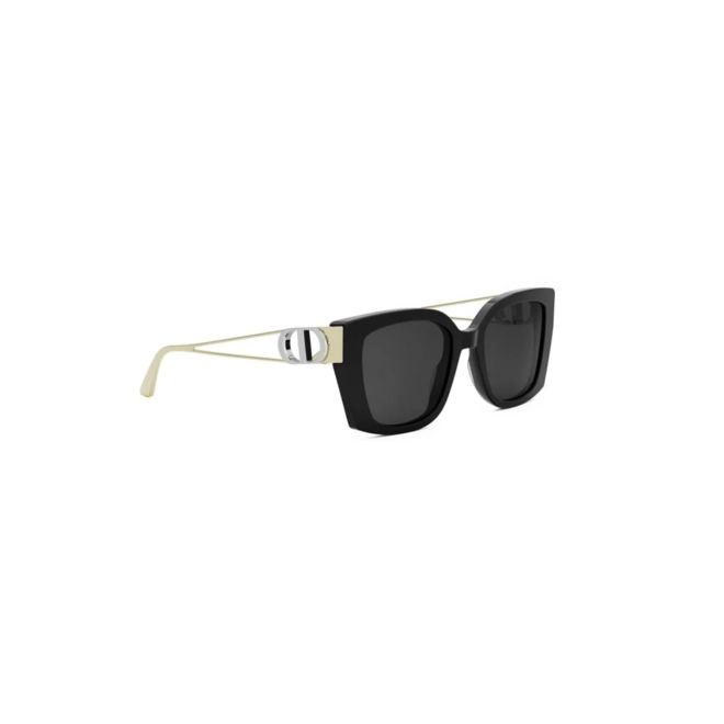 Óculos de Sol Christian Dior 30Montaigne S13l CD40185I_5301A Acetato Preto com lentes na cor Fumê 3