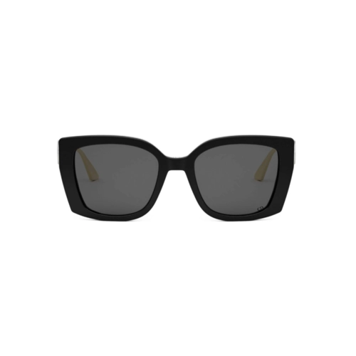 Óculos de Sol Christian Dior 30Montaigne S13l CD40185I_5301A Acetato Preto com lentes na cor Fumê