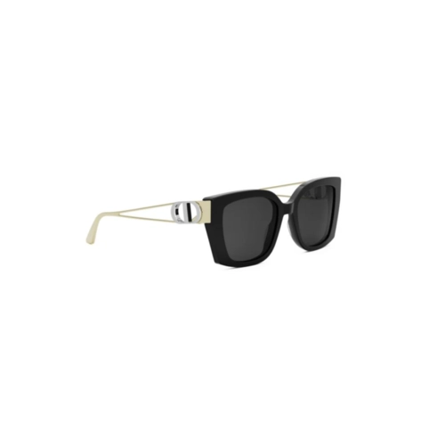 Óculos de Sol Christian Dior 30Montaigne S13l CD40185I_5301A Acetato Preto com lentes na cor Fumê