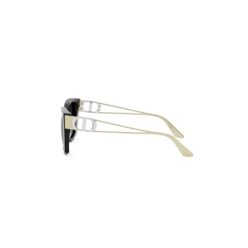 Óculos de Sol Christian Dior 30Montaigne S13l CD40185I_5301A Acetato Preto com lentes na cor Fumê