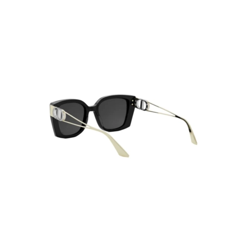 Óculos de Sol Christian Dior 30Montaigne S13l CD40185I_5301A Acetato Preto com lentes na cor Fumê