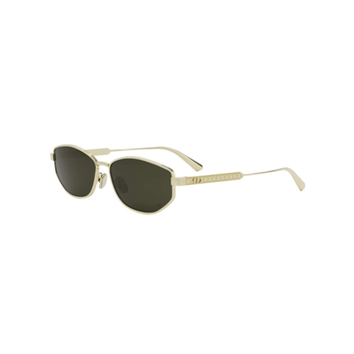 Óculos de Sol Christian Dior Diorcannage B1U Metal Dourado com lentes na cor Fumê