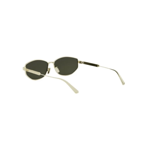 Óculos de Sol Christian Dior Diorcannage B1U Metal Dourado com lentes na cor Fumê