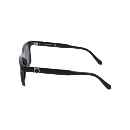Óculos de Sol Salvatore Ferragamo SF2060SE 001 55 Acetato Preto com lentes na cor Cinza