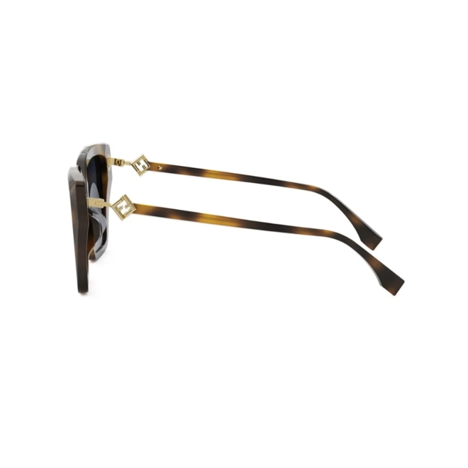 Óculos de Sol Fendi FE40161I_5452W Acetato Marrom Mesclado com lentes na cor Azul Degradê 3