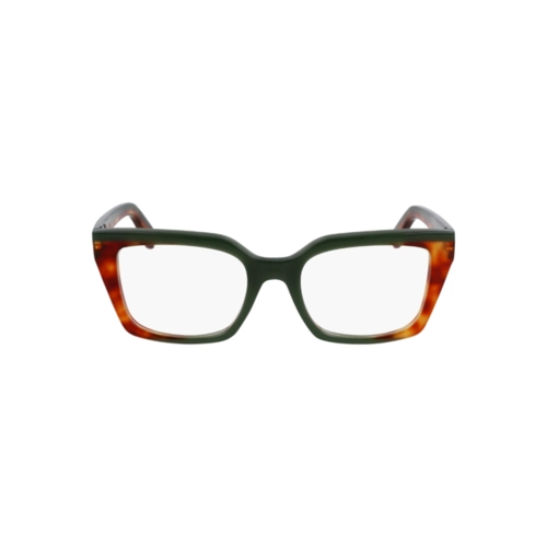 Óculos de Grau Salvatore Ferragamo SF3010 335 52 Acetato Verde e Marrom Mesclado