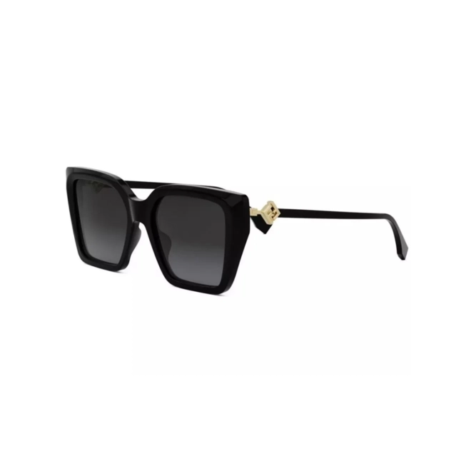 Óculos de Sol Fendi FE40161I_5401B Acetato Preto com lentes na cor Cinza Degradê 1