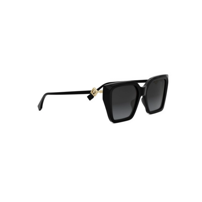 Óculos de Sol Fendi FE40161I_5401B Acetato Preto com lentes na cor Cinza Degradê 3