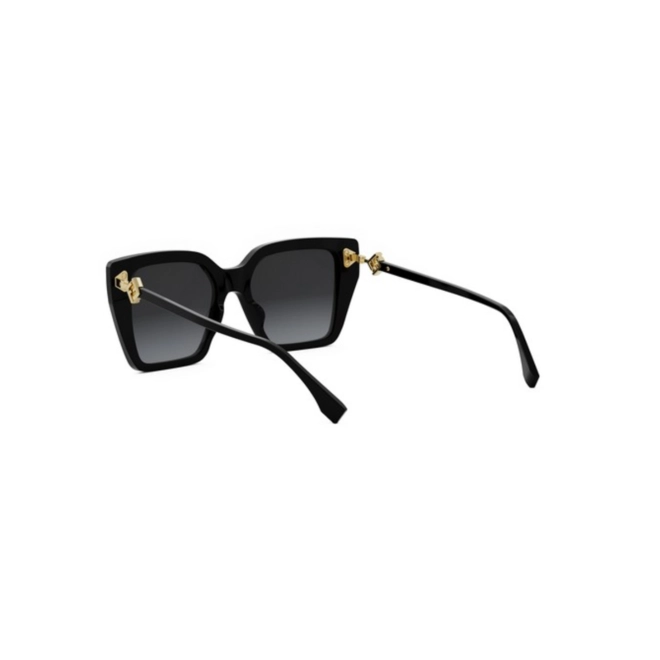 Óculos de Sol Fendi FE40161I_5401B Acetato Preto com lentes na cor Cinza Degradê 5