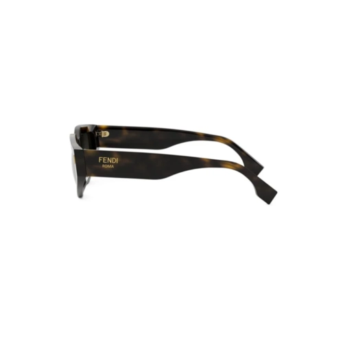 Óculos de Sol Fendi FE40163U_5452A Acetato Marrom Mesclado com lentes na cor Cinza