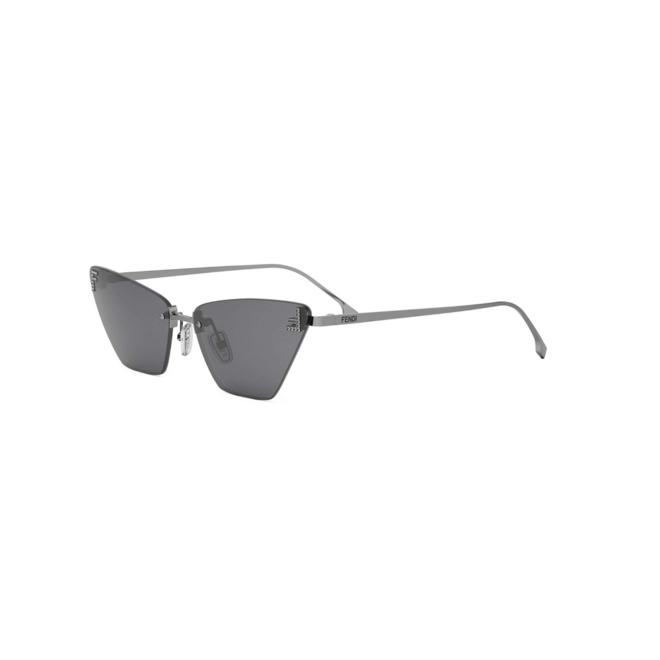 Óculos de Sol Fendi FE40160US_5714A Metal Cinza com lentes na cor Cinza 1
