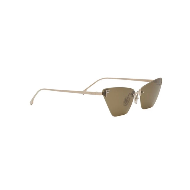 Óculos de Sol Fendi FE40160US_5728E Metal Rose com lentes na cor Marrom 3