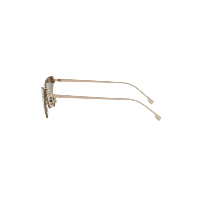 Óculos de Sol Fendi FE40160US_5728E Metal Rose com lentes na cor Marrom 4