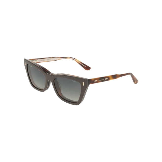 Óculos de Grau Calvin Klein com CK25531MAG-SET 242 53 Acetato Marrom Mesclado com Clip-On na cor Verde Degradê 4