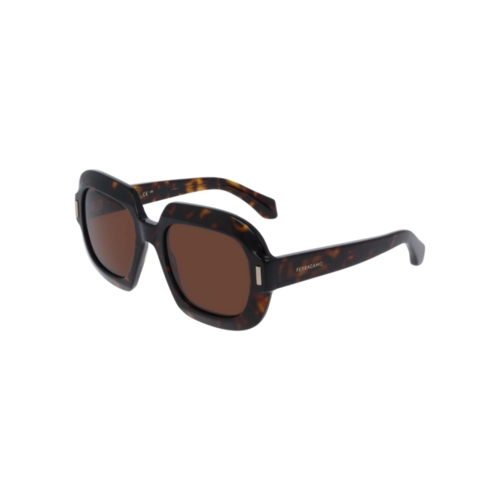 Óculos de Sol Salvatore Ferragamo SF2068SE 242 54 Acetato Marrom Mesclado com lentes na cor Marrom