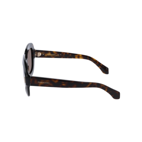 Óculos de Sol Salvatore Ferragamo SF2068SE 242 54 Acetato Marrom Mesclado com lentes na cor Marrom