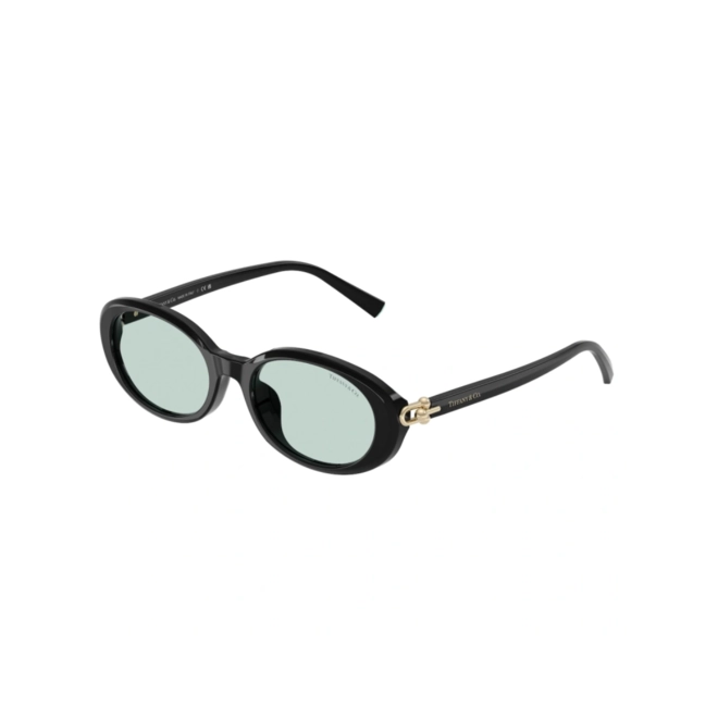 Óculos de Sol Tiffany 0TF4242D 8001D954 Acetato Preto com lentes na cor Azul 1