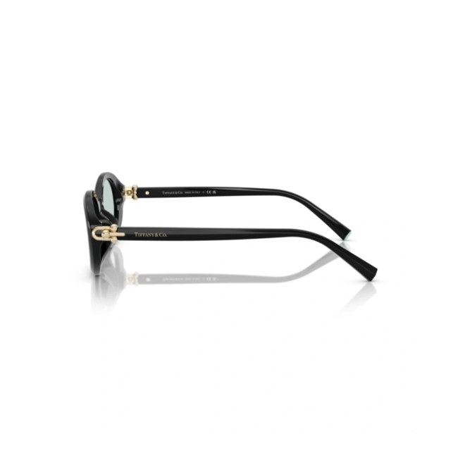 Óculos de Sol Tiffany 0TF4242D 8001D954 Acetato Preto com lentes na cor Azul 3