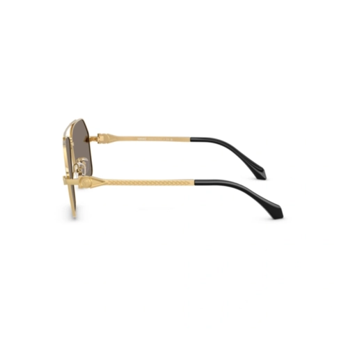 Óculos de Sol Versace 0VE2284 10026G63 Metal Dourado com lentes na cor Cinza Espelhado