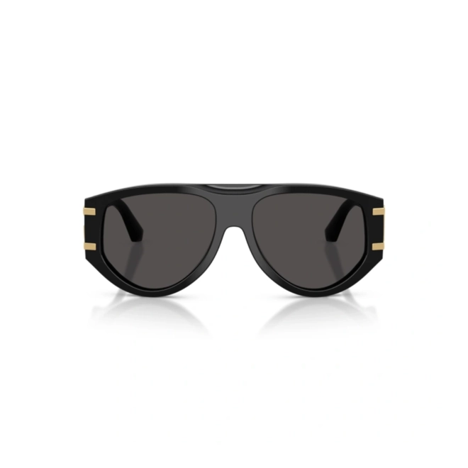 Óculos de Sol Dolce & Gabbana 0DG4499 501/8757 Acetato Preto com lentes na cor Cinza 2