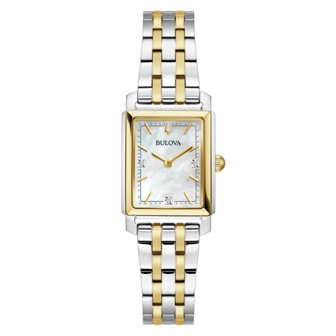 Relógio Bulova Sutton Diamond Feminino - 98P220 Dois tons 1