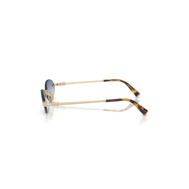Óculos de Sol Miu Miu 0MU A54S ZVN80O51 Metal Dourado com lentes na cor Azul Degradê 3