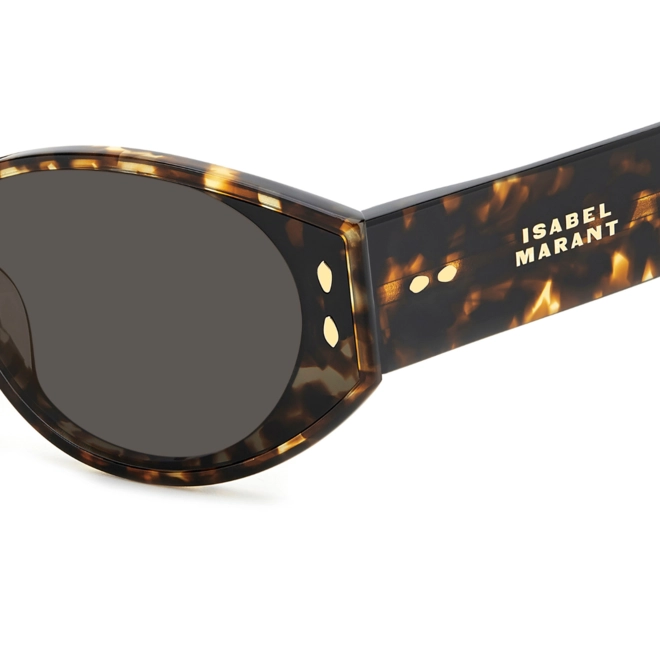 Óculos de Sol Isabel Marant IM 0185/G/S 086 64IR S Acetato Marrom Mesclado com lentes na cor Cinza 4