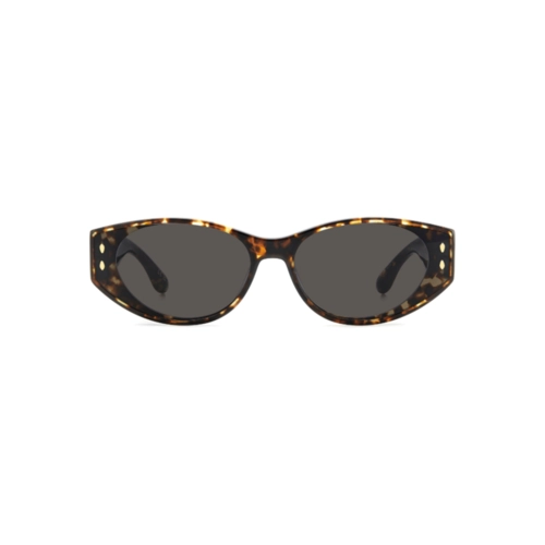 Óculos de Sol Isabel Marant IM 0185/G/S 086 64IR S Acetato Marrom Mesclado com lentes na cor Cinza