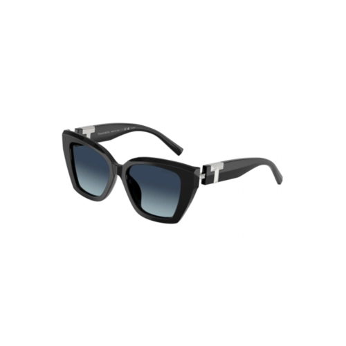 Óculos de Sol Tiffany 0TF4239U 83944U52 Acetato Preto com lentes na cor Azul Degradê Polarizado