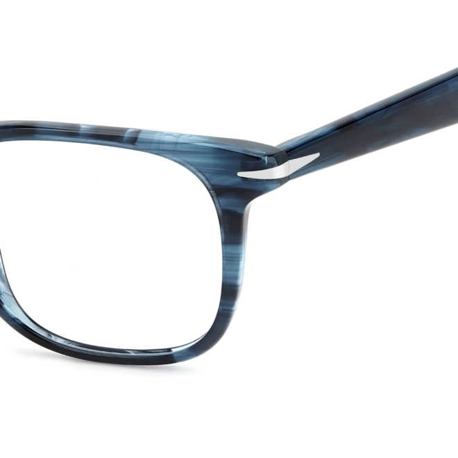 Óculos de Grau David Beckham DB 1184 38I 5239 R Acetato Azul Mesclado 4
