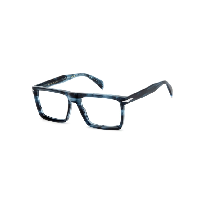 Óculos de Grau David Beckham DB 7138 38I 5518 R Acetato Azul Mesclado 1