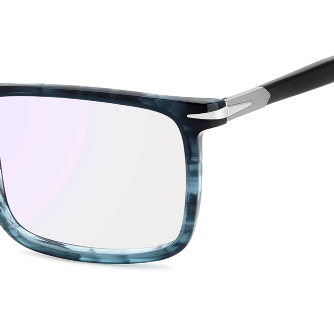 Óculos de Grau David Beckham DB 1181 YA7 5918 R Acetato Preto e Azul Mesclado 4