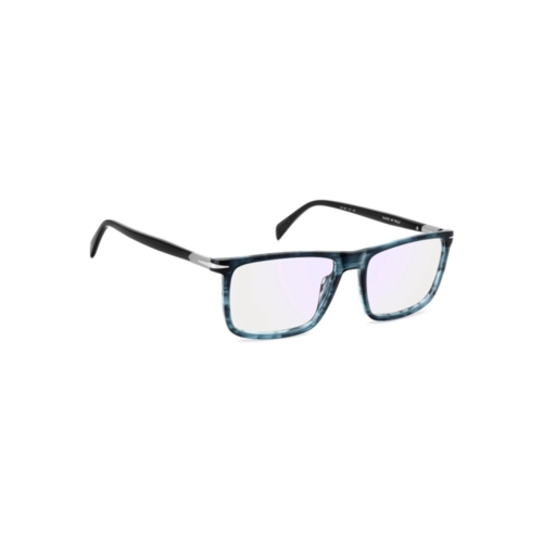 Óculos de Grau David Beckham DB 1181 YA7 5918 R Acetato Preto e Azul Mesclado