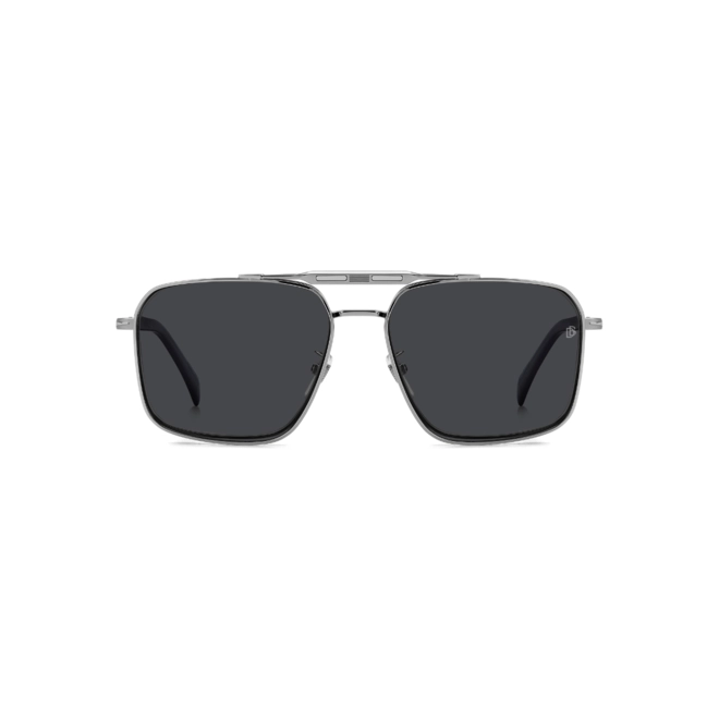 Óculos de Grau David Beckham DB 1187/G/S KJ1 5716 S Metal Cinza com Clip-On na cor Cinza Polarizado 2
