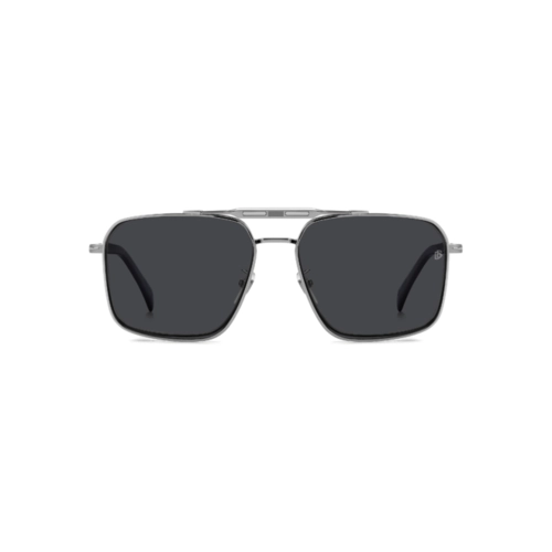 Óculos de Grau David Beckham DB 1187/G/S KJ1 5716 S Metal Cinza com Clip-On na cor Cinza Polarizado