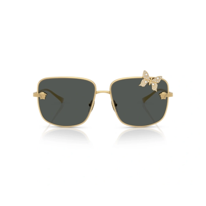Óculos de Sol Versace 0VE2282 10028759 Metal Dourado com lentes na cor Cinza 2