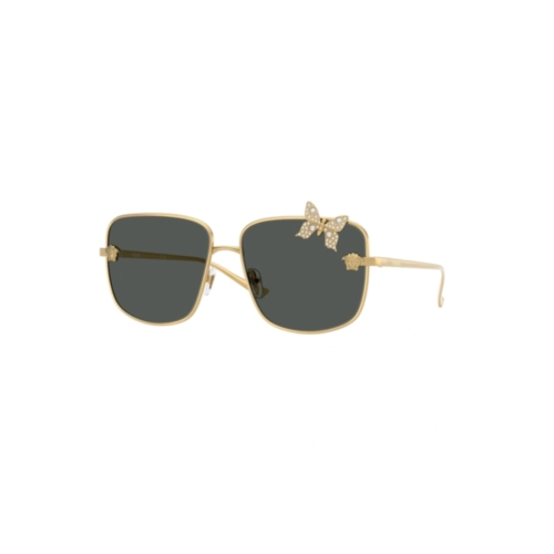 Óculos de Sol Versace 0VE2282 10028759 Metal Dourado com lentes na cor Cinza
