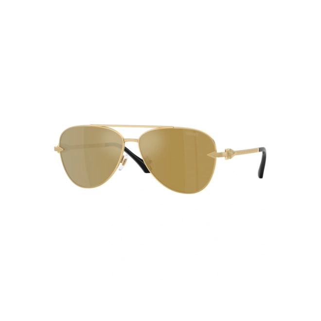 Óculos de Sol Versace 0VE2283 10027I61 Metal Dourado com lentes na cor Amarelo Degradê 1