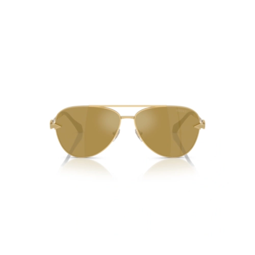 Óculos de Sol Versace 0VE2283 10027I61 Metal Dourado com lentes na cor Amarelo Degradê